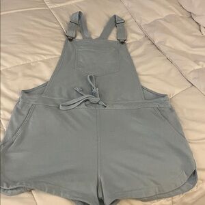 Wallflower light blue overall shorts